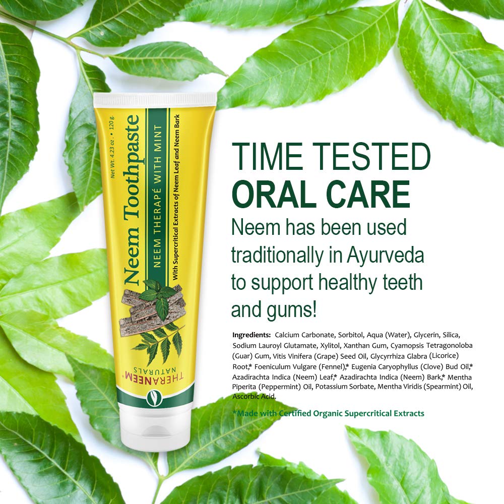 Mint swirl flavor of TheraNeem Neem Toothpaste