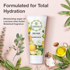 THERAPINA hand cream with shea butter and argan oil nourishes dry hands.