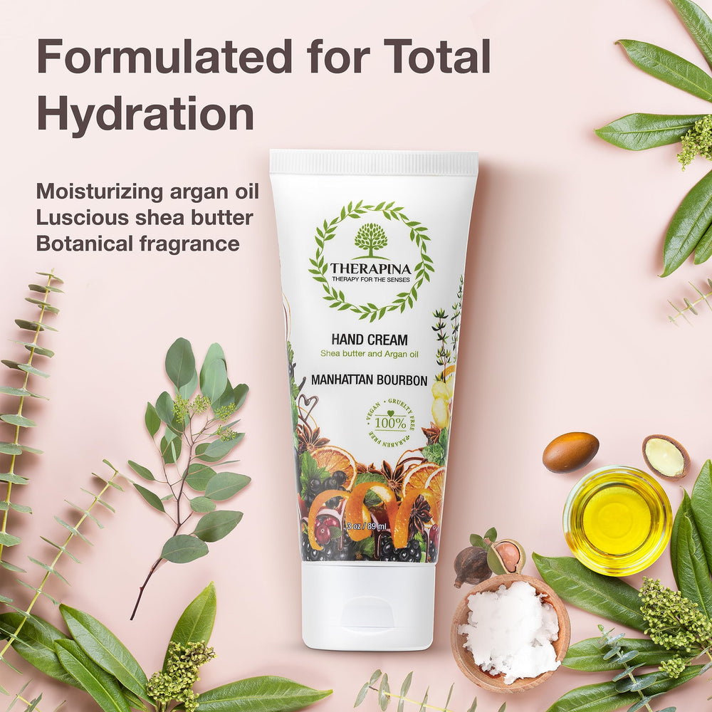 Hands applying Therapina hand cream demonstration for quick hydration