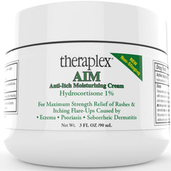 Theraplex AIM 3 oz tube front shows cream that helps relieve itching