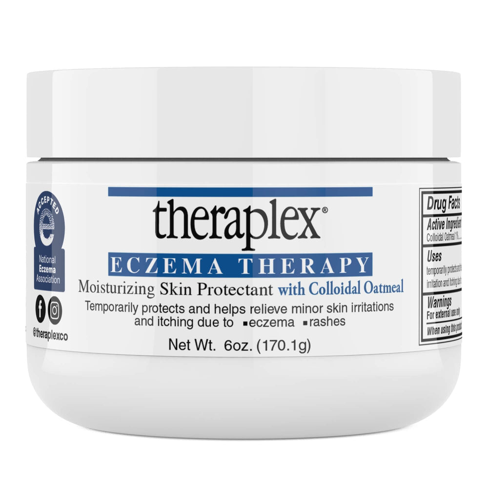 Theraplex Eczema Therapy 6oz bottle for daily moisturizing and barrier protection.