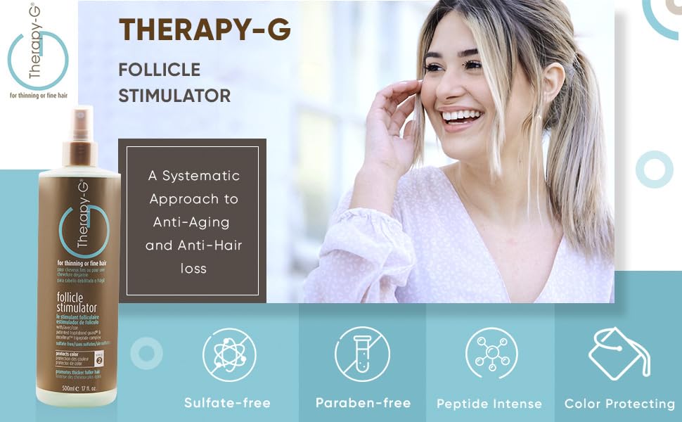 Close-up of Therapy-G Follicle Stimulator bottle label