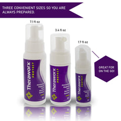 THERAWORX PROTECT bottle beside bathroom essentials for convenient daily hygiene