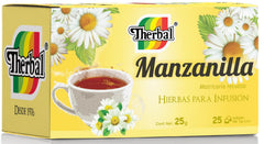 Therbal Chamomile Tea sachets front view