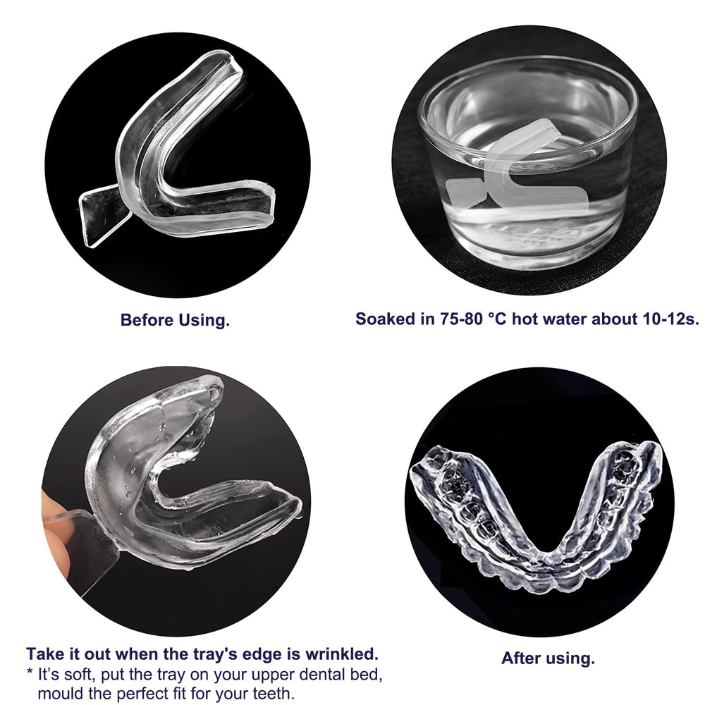Remouldable thermoform mouth trays being molded in hot water