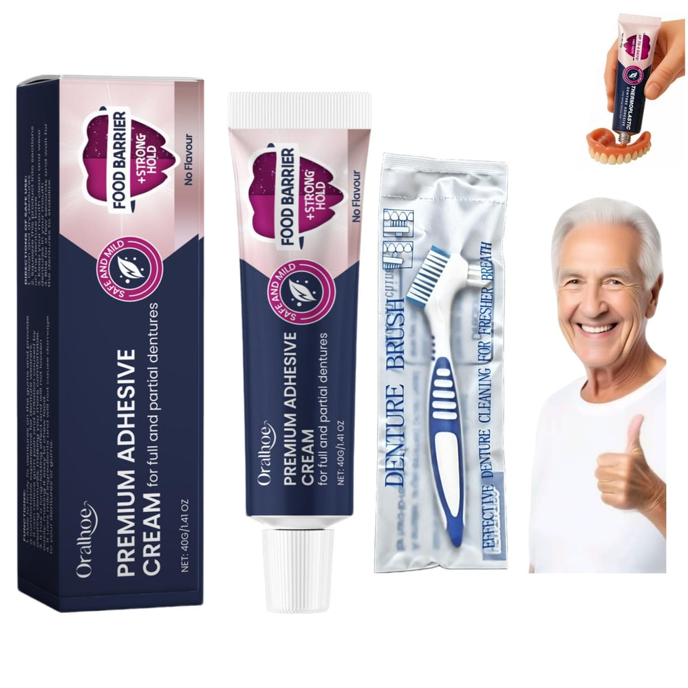 Thermoplastic denture adhesive packaging