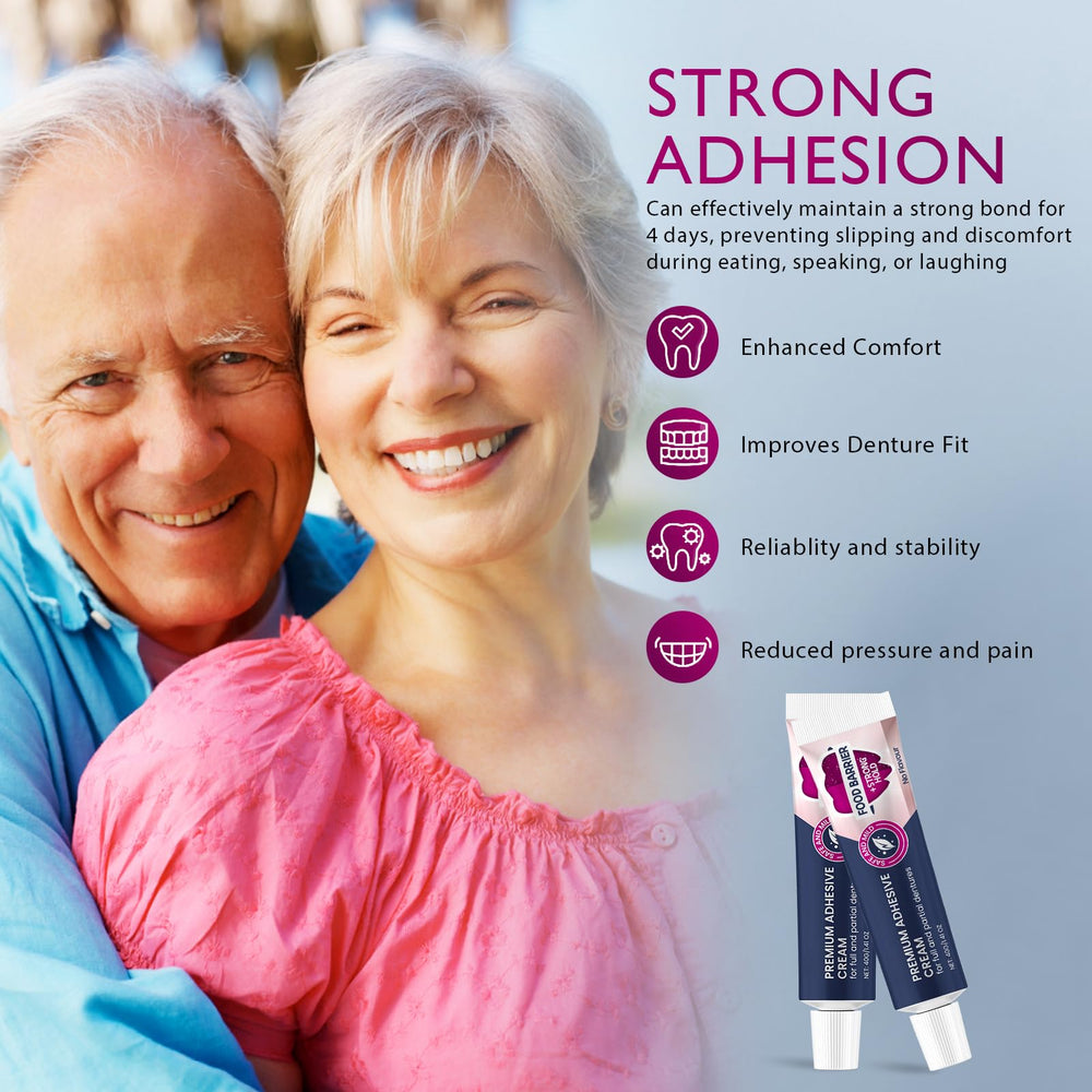 No odor formula label on Thermoplastic Denture Adhesive packaging