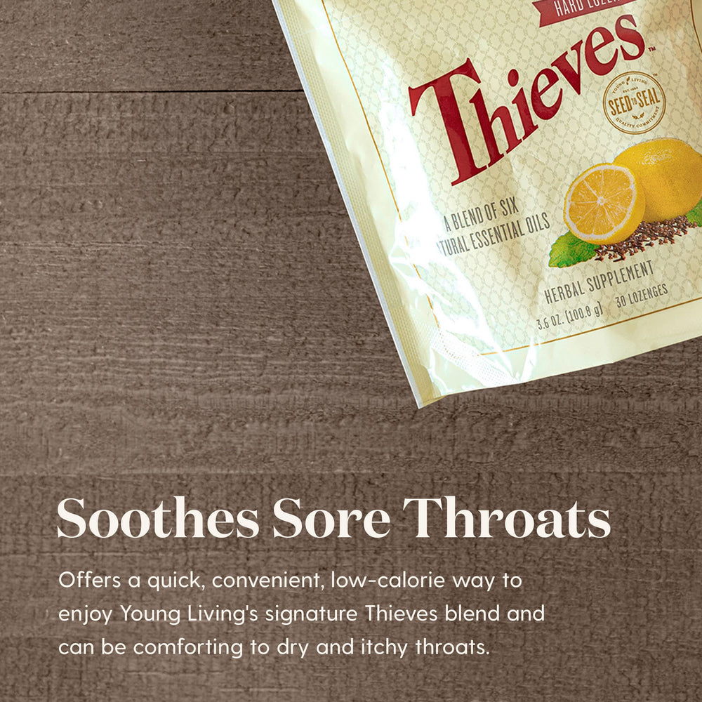 Sugar-free formulation label for Thieves Hard Lozenges