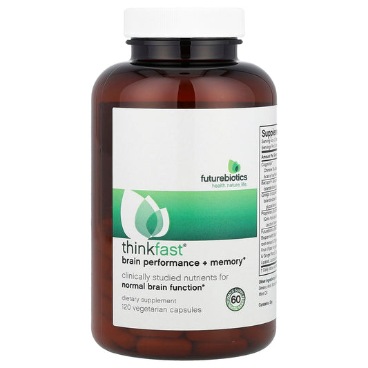 ThinkFast Futurebiotics 120 VCaps bottle label close-up