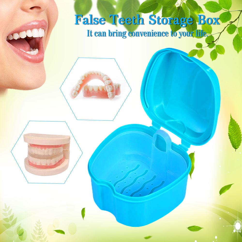 Denture bath basket with hole and lift-out drain cup