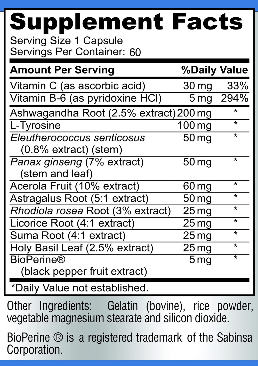 Third-party lab tested adrenal support product