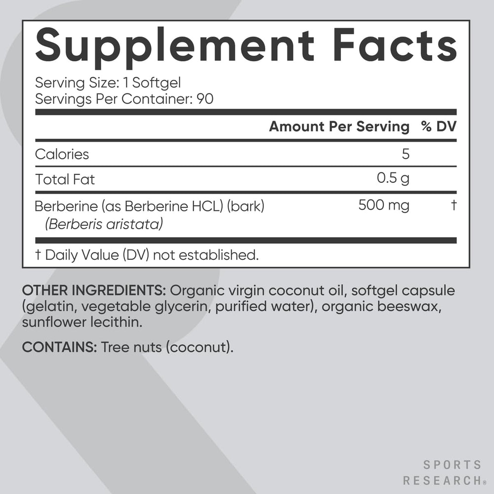 Third-party tested berberine supplement certificate