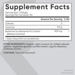 Third-party tested berberine supplement certificate