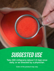 Third-party testing seal on Raspberry Extract Powder packaging