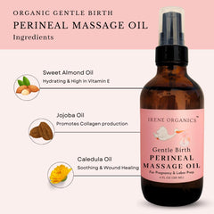 Third-trimester perineal massage instruction image.