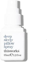 Applying spray to bed linen for restful sleep