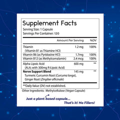 Ginger and turmeric herbal blend included with ALA 600mg