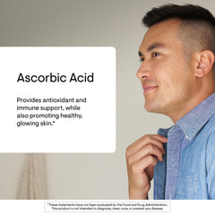 Thorne Vitamin C bottle with label highlighting 60 servings