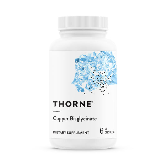 Thorne Copper Bisglycinate bottle label