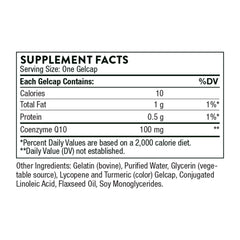 Graphic illustrating optimal absorption of CoQ10 in soy oil base