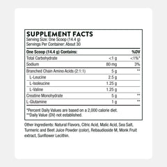 Serving scoop of THORNE Creatine + BCAAs Powder