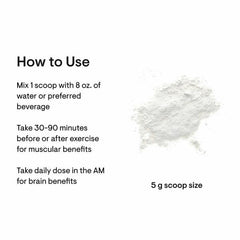 THORNE Creatine micronized powder back label