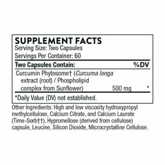 Bottle and product label of Curcumin Phytosome Meriva 500 mg