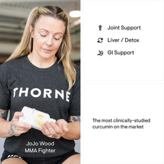 Ingredient and supplement facts panel for THORNE Curcumin Phytosome Meriva