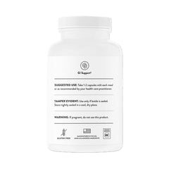 GI Relief capsules with a cup of warm water to make tea