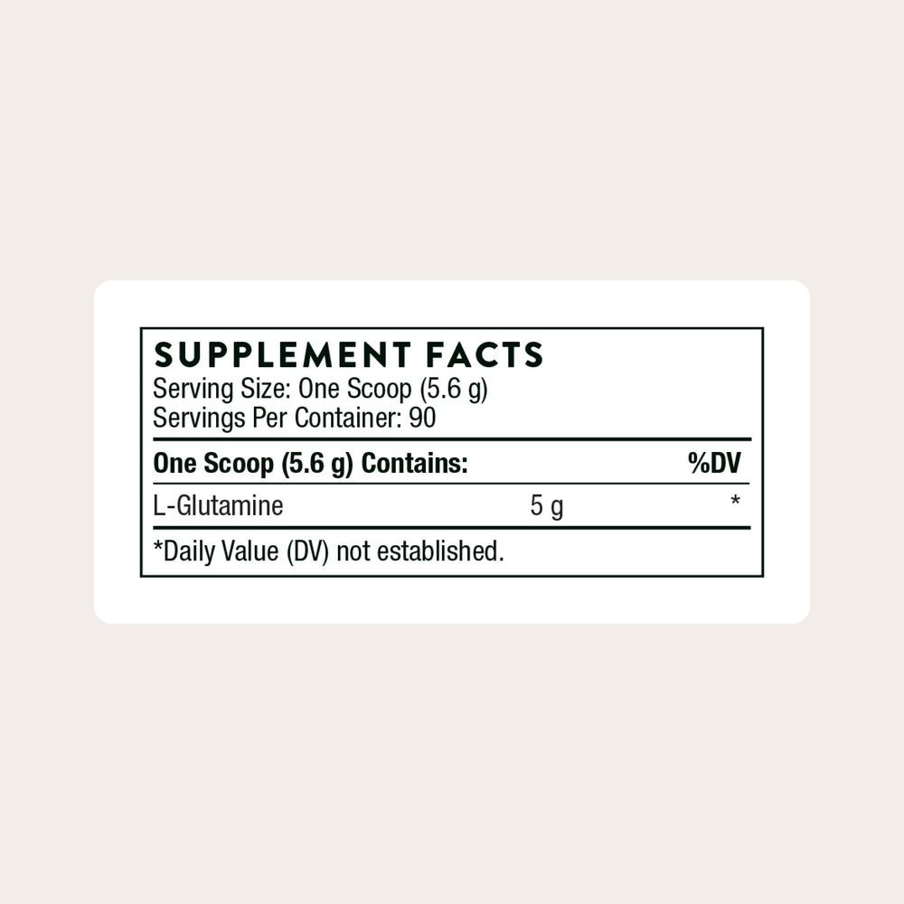 THORNE L-Glutamine Powder container displaying label