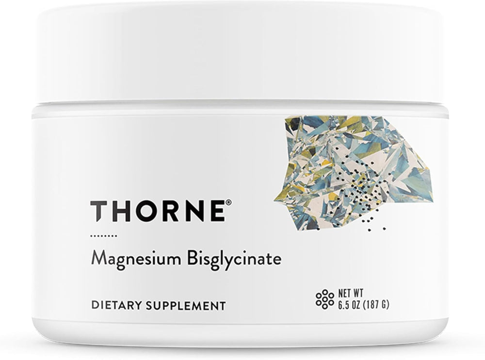 THORNE Magnesium Bisglycinate Powder 60 Servings 6.5 oz jar – front view