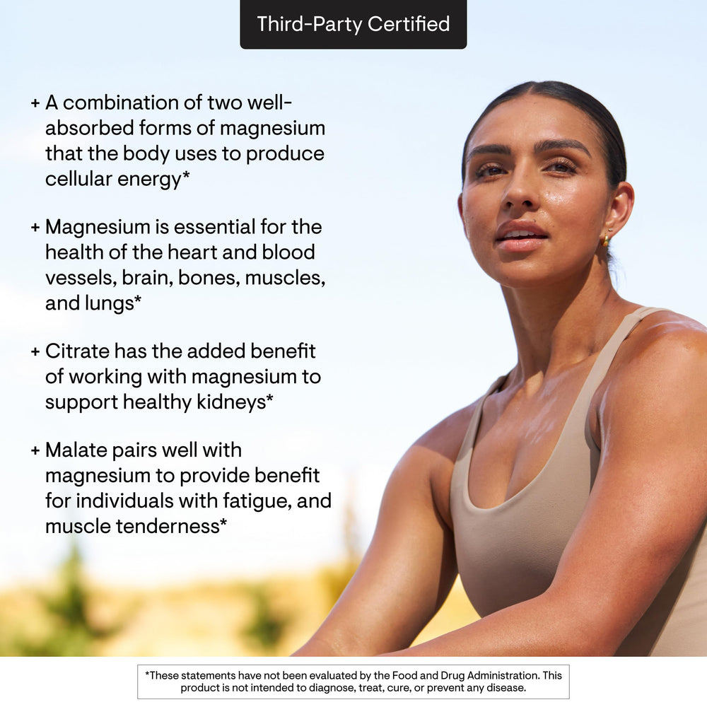 Graphic illustrating heart and lung health support from magnesium