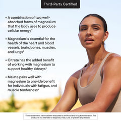 Graphic illustrating heart and lung health support from magnesium