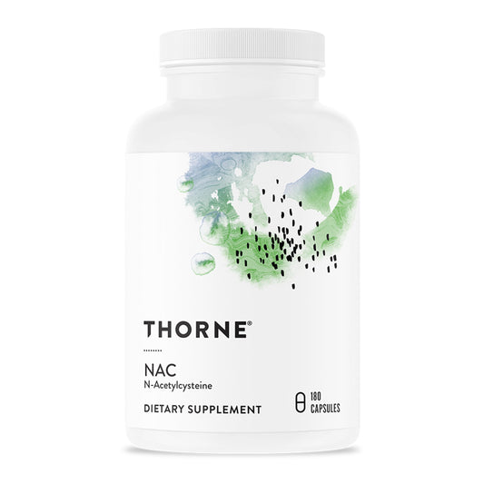 Thorne NAC 500mg 180 capsules bottle – front view