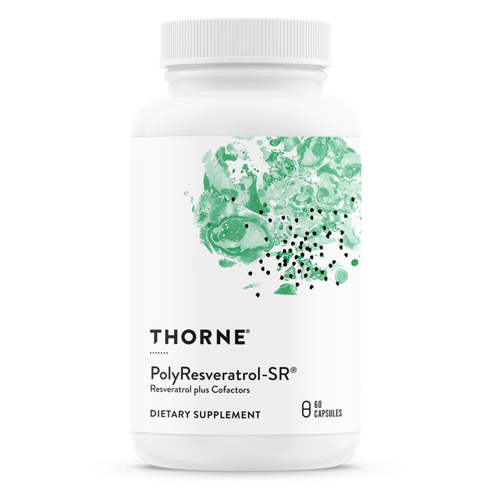 Thorne PolyResveratrol-SR bottle on white background