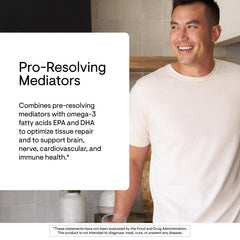 THORNE Pro-Resolving Mediators capsules closeup, 60 gelcaps for steady support.