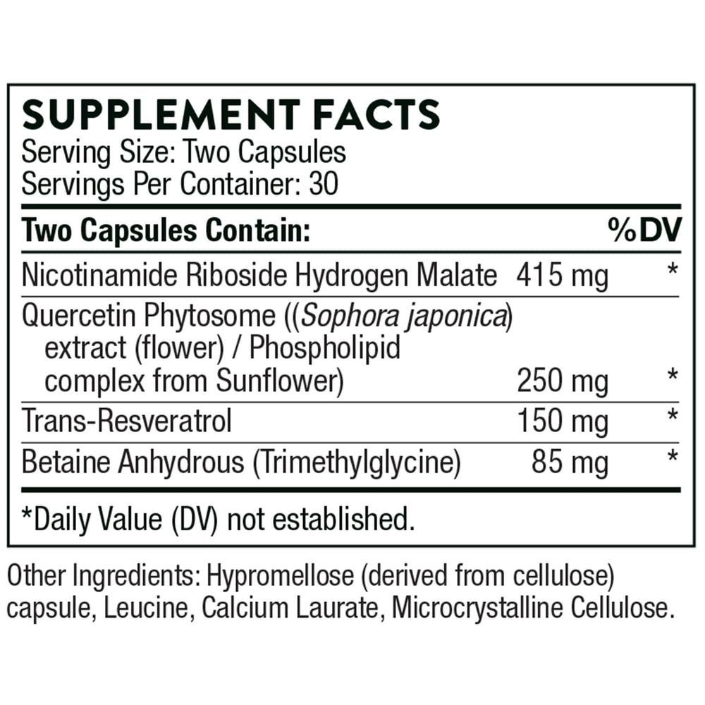 Graphic showing NAD+ production and cellular energy support