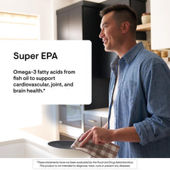 Nutrition facts panel for Thorne Super EPA