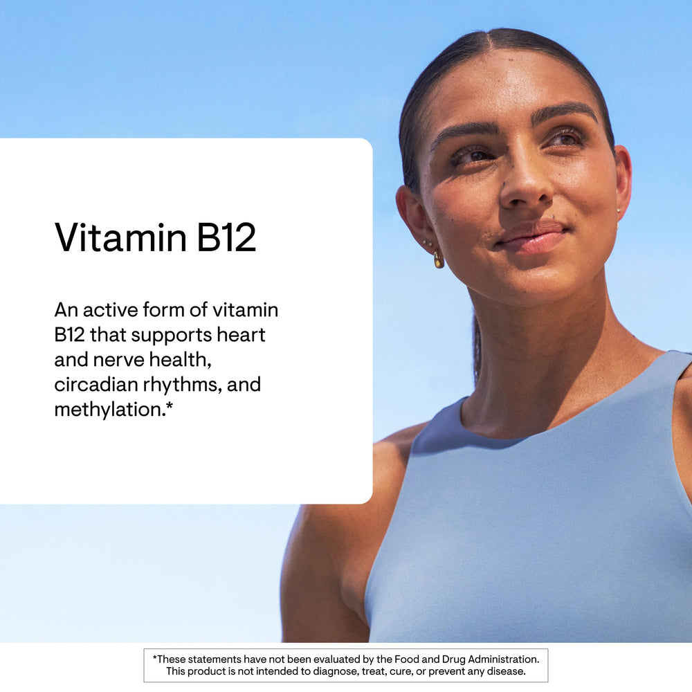 Graphic showing nerve function and sleep support from B12