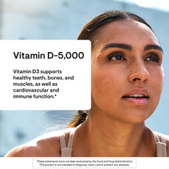 Vitamin D-5000 D3 supplement ingredients and supplement facts