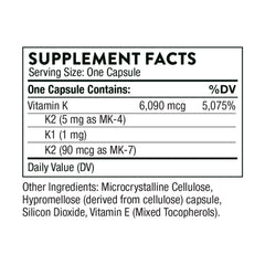 THORNE Vitamin K product packaging and bottle on white background