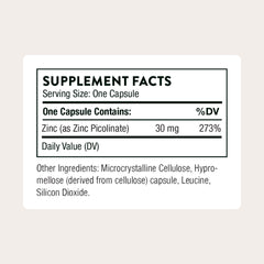 Pack shot of Thorne Zinc Picolinate 60 capsules