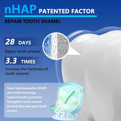 Three tubes of nano hydroxyapatite toothpaste