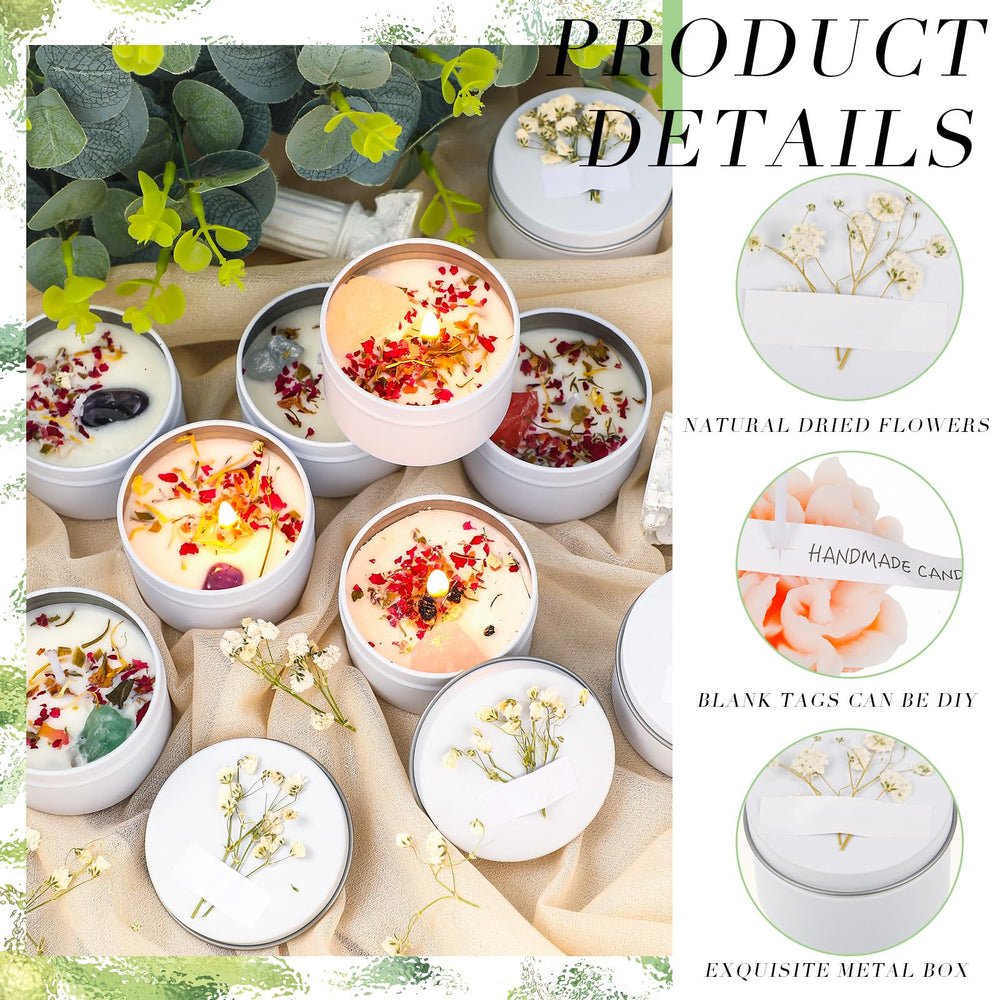 Scented candle fragrances: vanilla, jasmine, cherry blossom, lavender