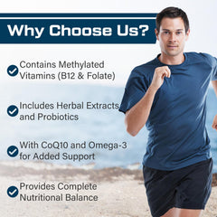 Fermented herbal extracts illustration for men's vitamins