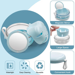 Inside view of THSTOIC denture case with drainage basket