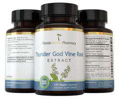 Product bottle and packaging for Thunder God Vine capsules