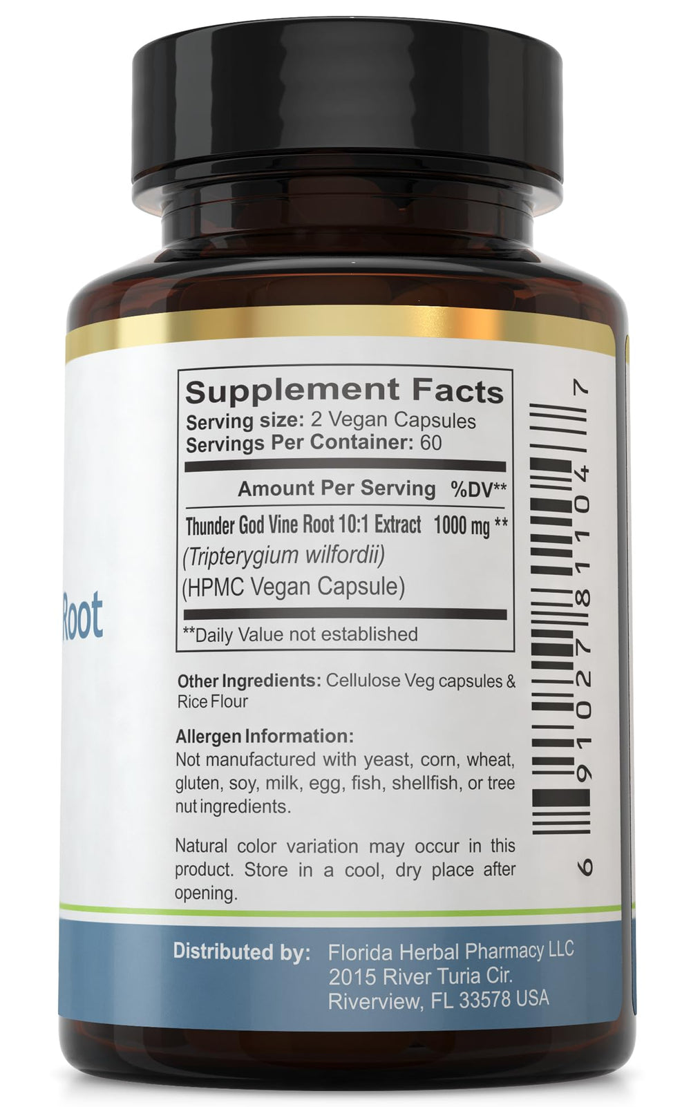 GMO-free Thunder God Vine supplement for adults