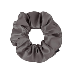 THXSILK charcoal silk scrunchie with gentle hold for all hair types.