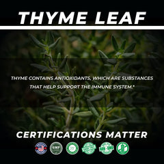Illustration of respiratory support benefits for thyme supplement